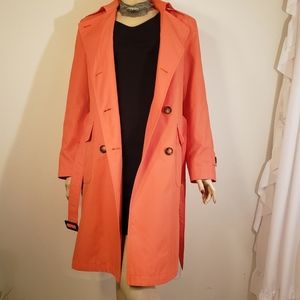 🌼TALBOTS 🌼12 Petite Beautiful Coral Trench Coat